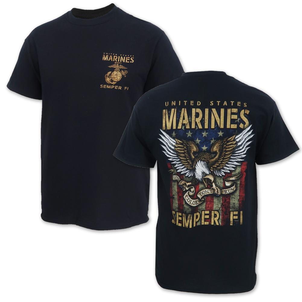 UNITED STATES MARINES EAGLE FLAG T-SHIRT (BLACK) 2