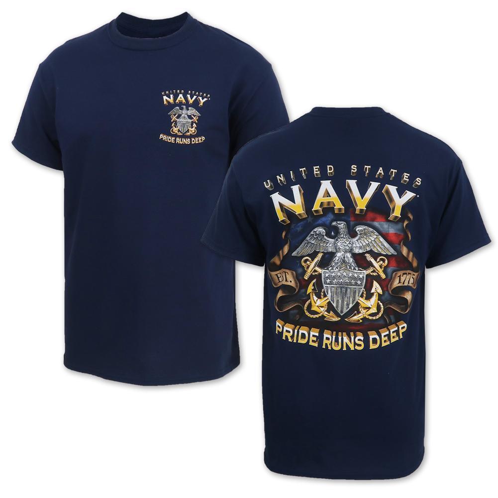 UNITED STATES NAVY PRIDE GOES DEEP T-SHIRT (NAVY)