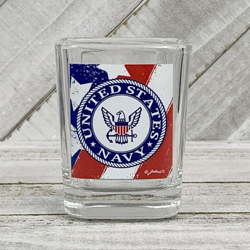 UNITED STATES NAVY SEAL DISTRESSED SHOT GLASS