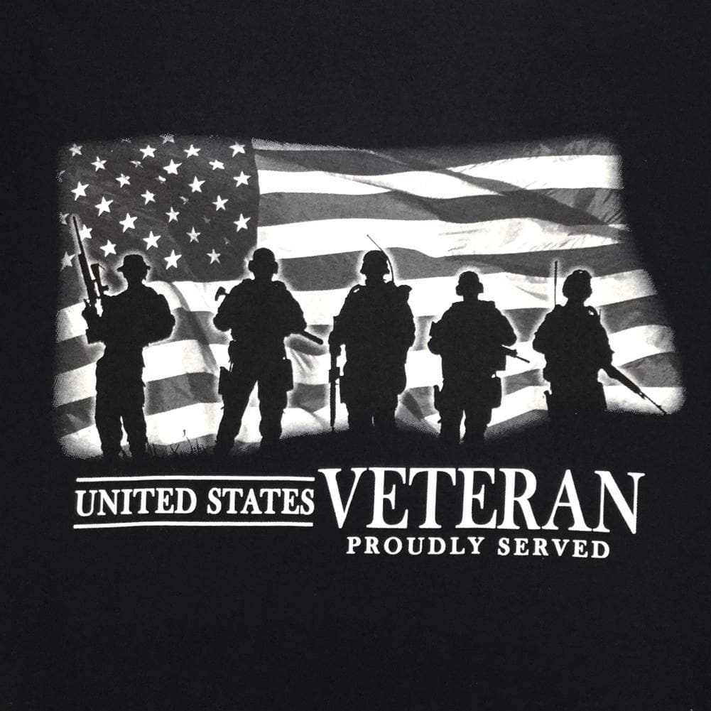 UNITED STATES VETERAN PROUDLY SERVED LONG SLEEVE T-SHIRT (BLACK)