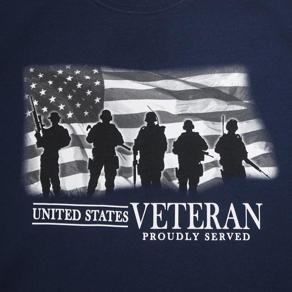 UNITED STATES VETERAN PROUDLY SERVED T-SHIRT (NAVY) 1