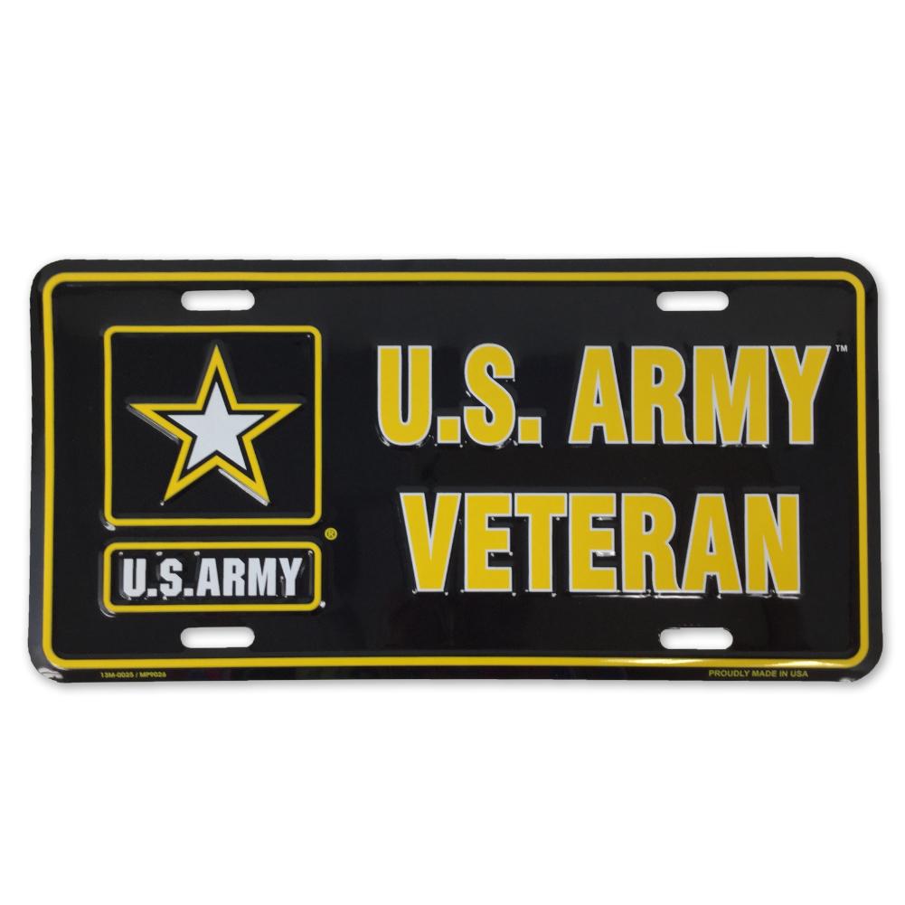 US ARMY VETERAN LICENSE PLATE (12"X 6")