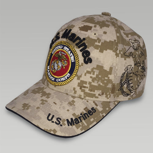 US MARINES SIDE EGA CAMO HAT