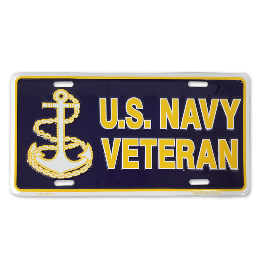 US NAVY VETERAN LICENSE PLATE (12"X 6")