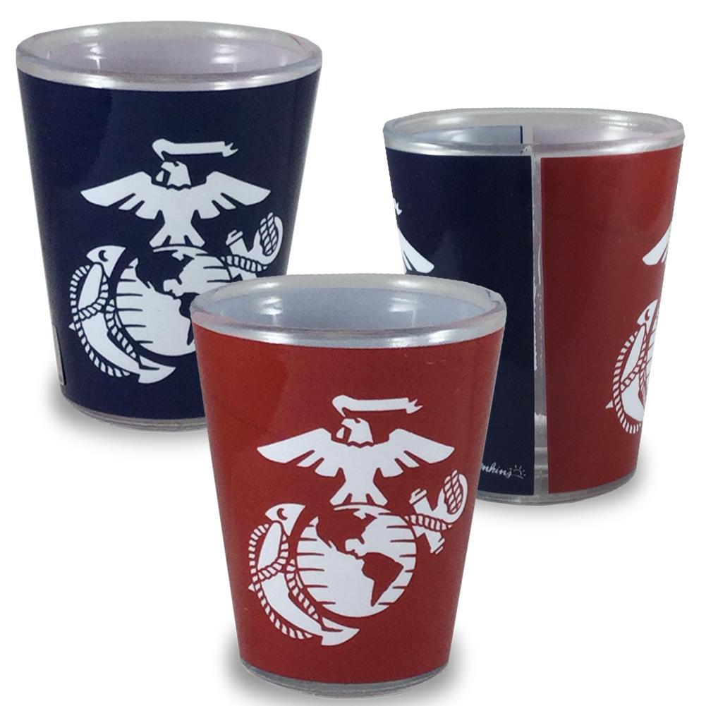 USMC 2 TONE SHOTGLASS 5