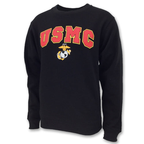 USMC ARCH EGA CREWNECK (BLACK)