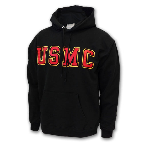 USMC BOLD BLOCK HOODED SWEATSHIRT 2