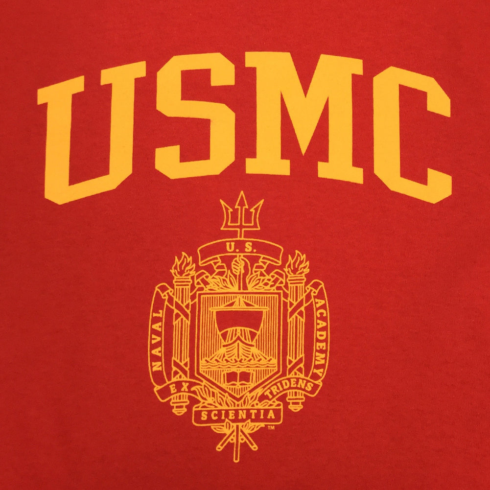 USMC NAVAL ACADEMY CREST T-SHIRT (RED) 2