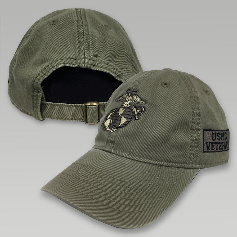 USMC EGA VETERAN TWILL HAT (MOSS) 3