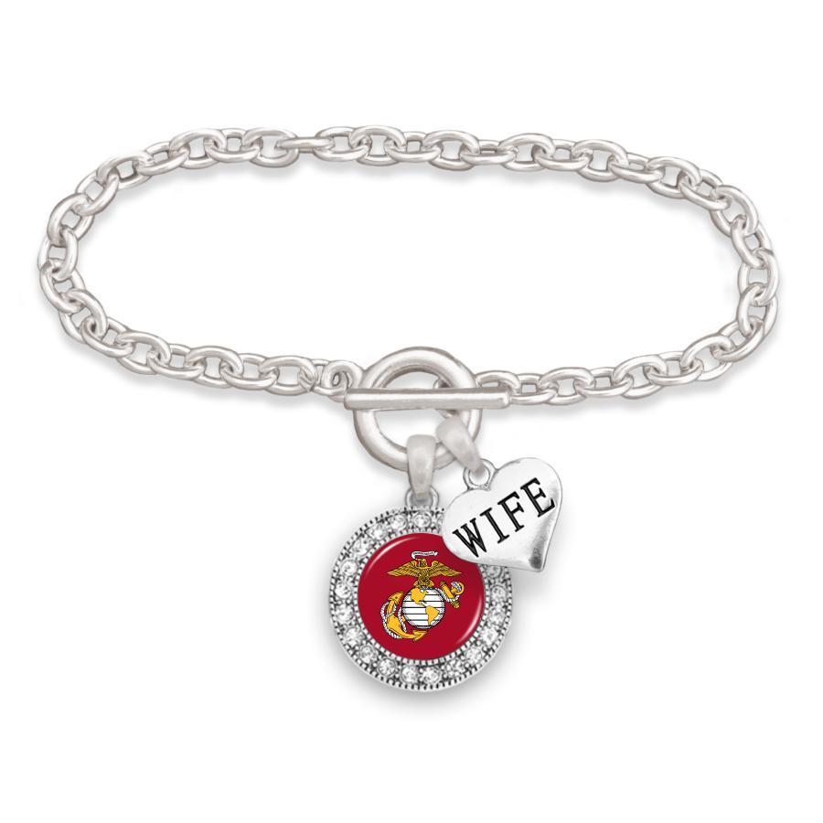 USMC EGA CRYSTAL WIFE BRACELET