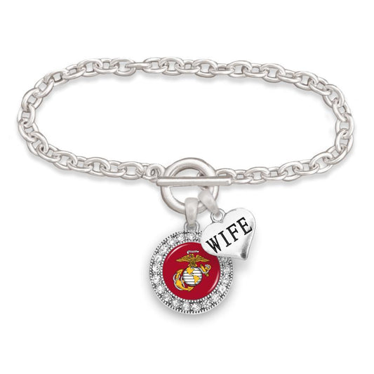 USMC EGA CRYSTAL WIFE BRACELET