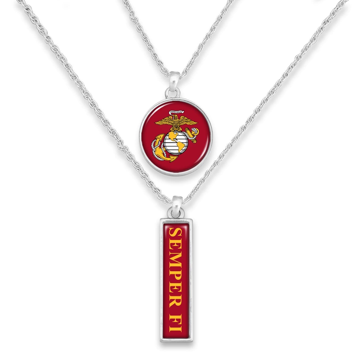 USMC EGA DOUBLE DOWN NECKLACE