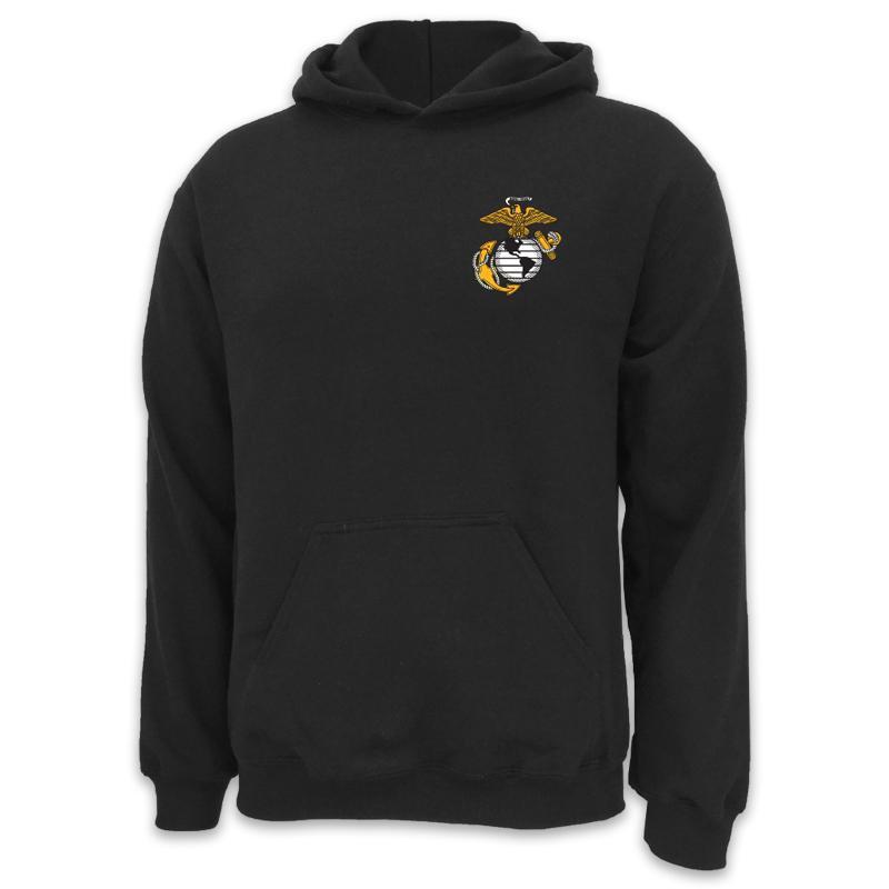 USMC EGA LOGO HOOD (BLACK)