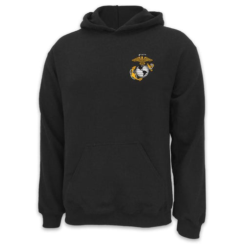 USMC EGA LOGO HOOD (BLACK)