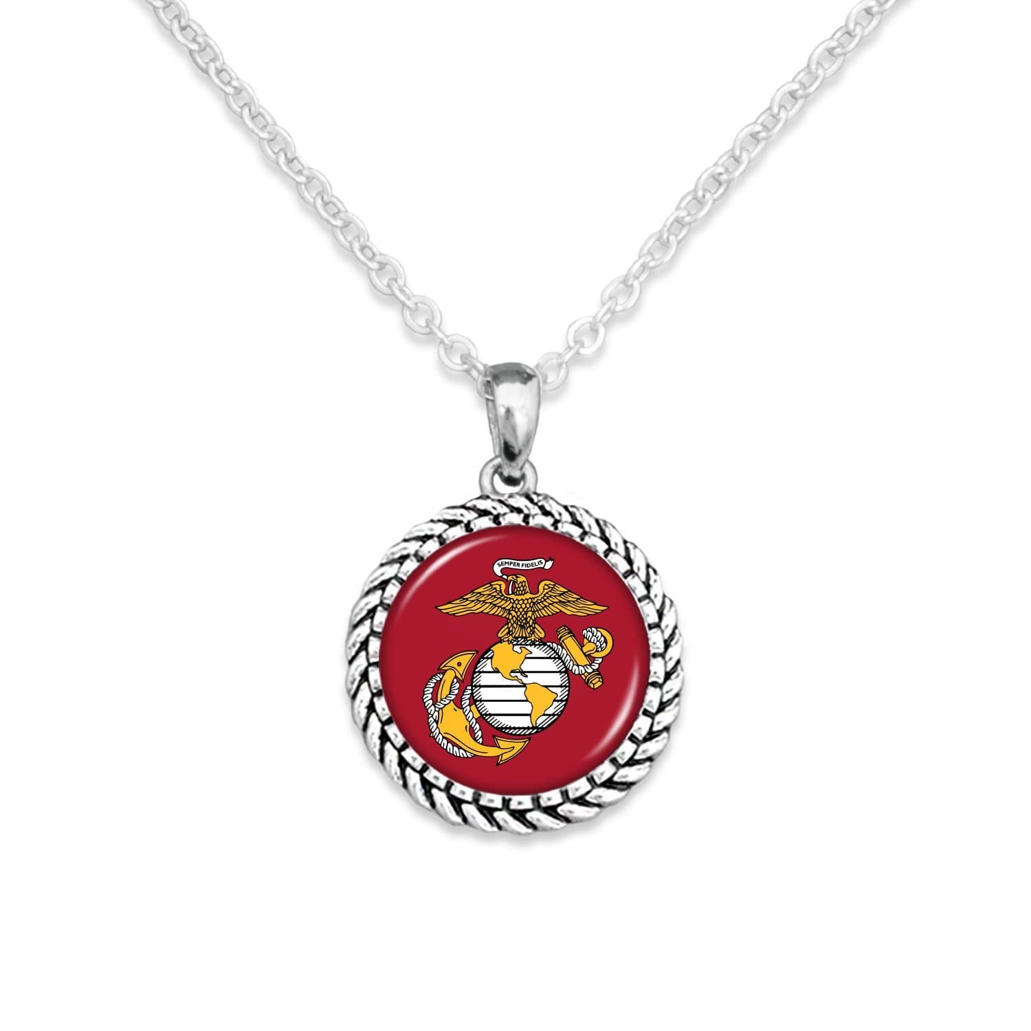 USMC EGA ROPE EDGE NECKLACE