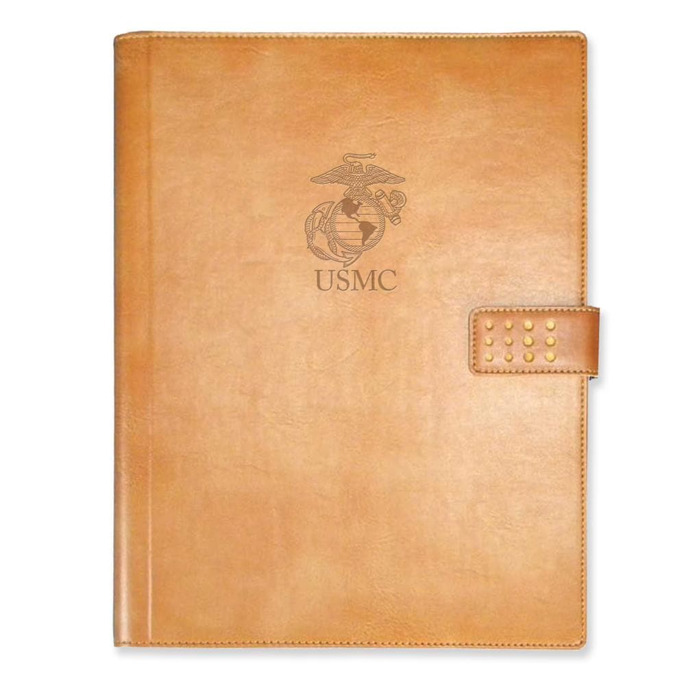 USMC LEATHER FOLIO (TAN) 2