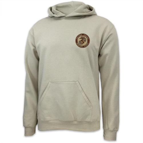 USMC LOGO PATCH HOOD (TAN)