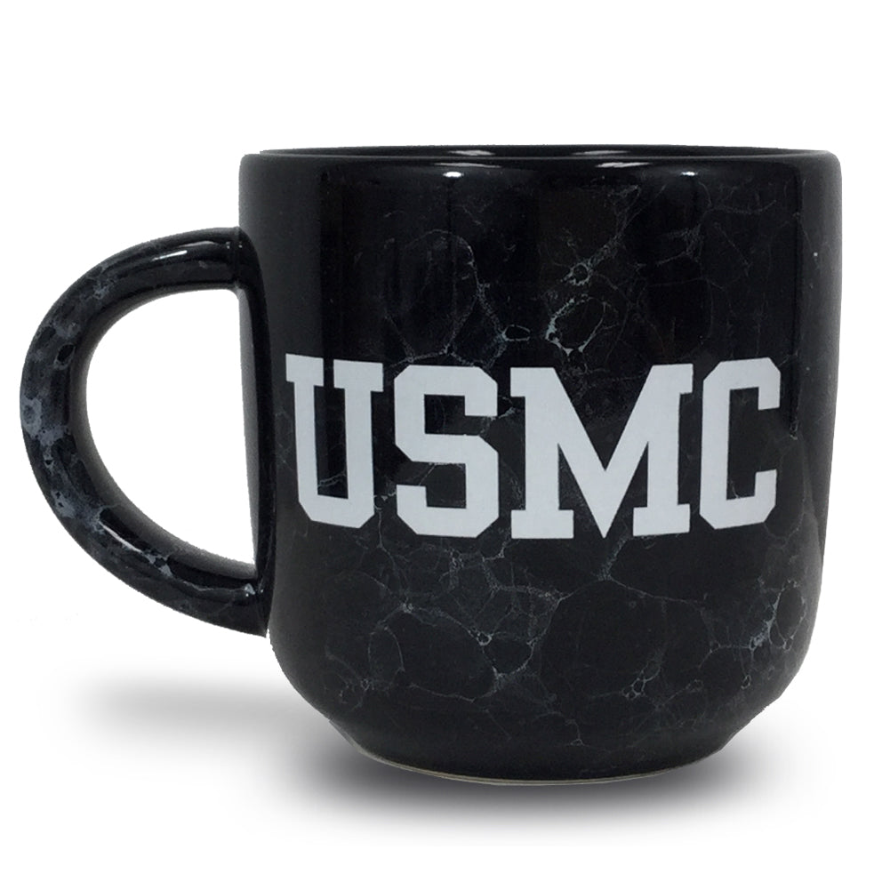 USMC MARBLED 17 OZ MUG (BLACK) 1