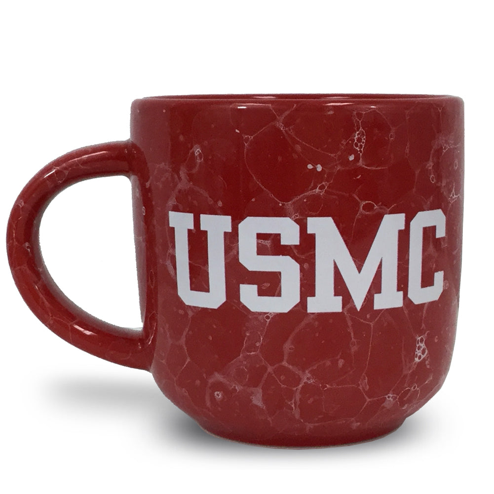 USMC MARBLED 17 OZ MUG (RED) 1