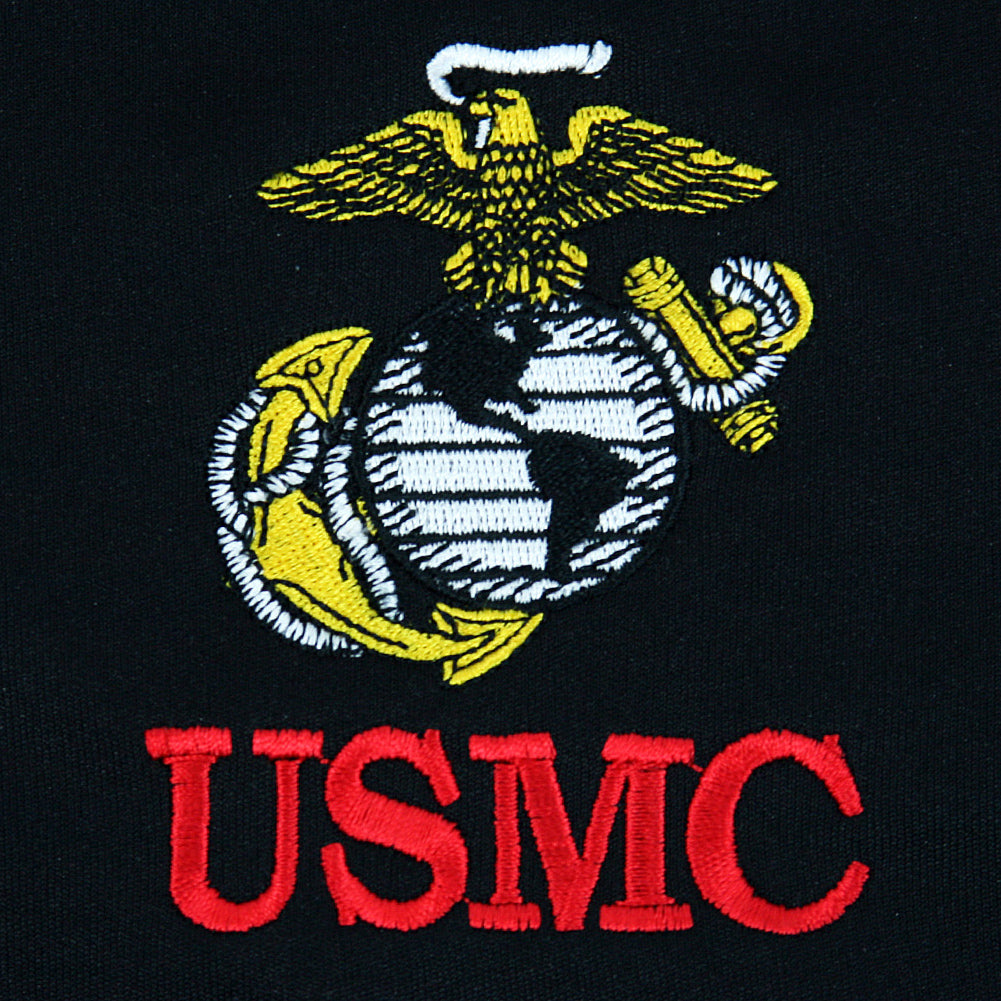 USMC PERFORMANCE POLO (BLACK) 1