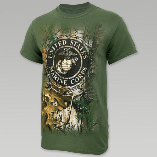 USMC SEAL REALTREE CAMO T-SHIRT (GREEN) 1