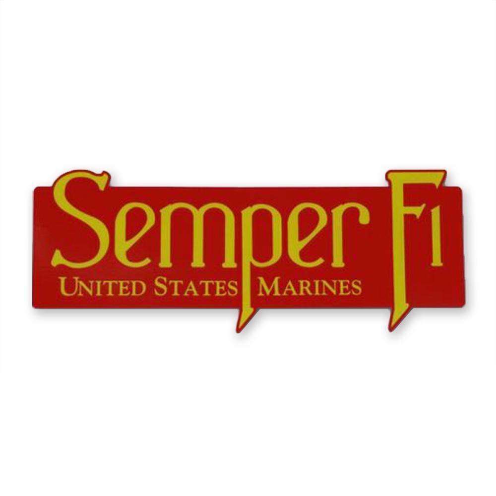 USMC SEMPER FI BUMPER STICKER 425INX 10IN 1