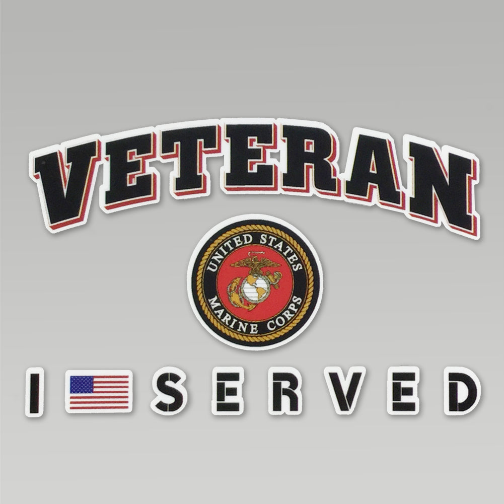 USMC VETERAN I SERVED DECAL