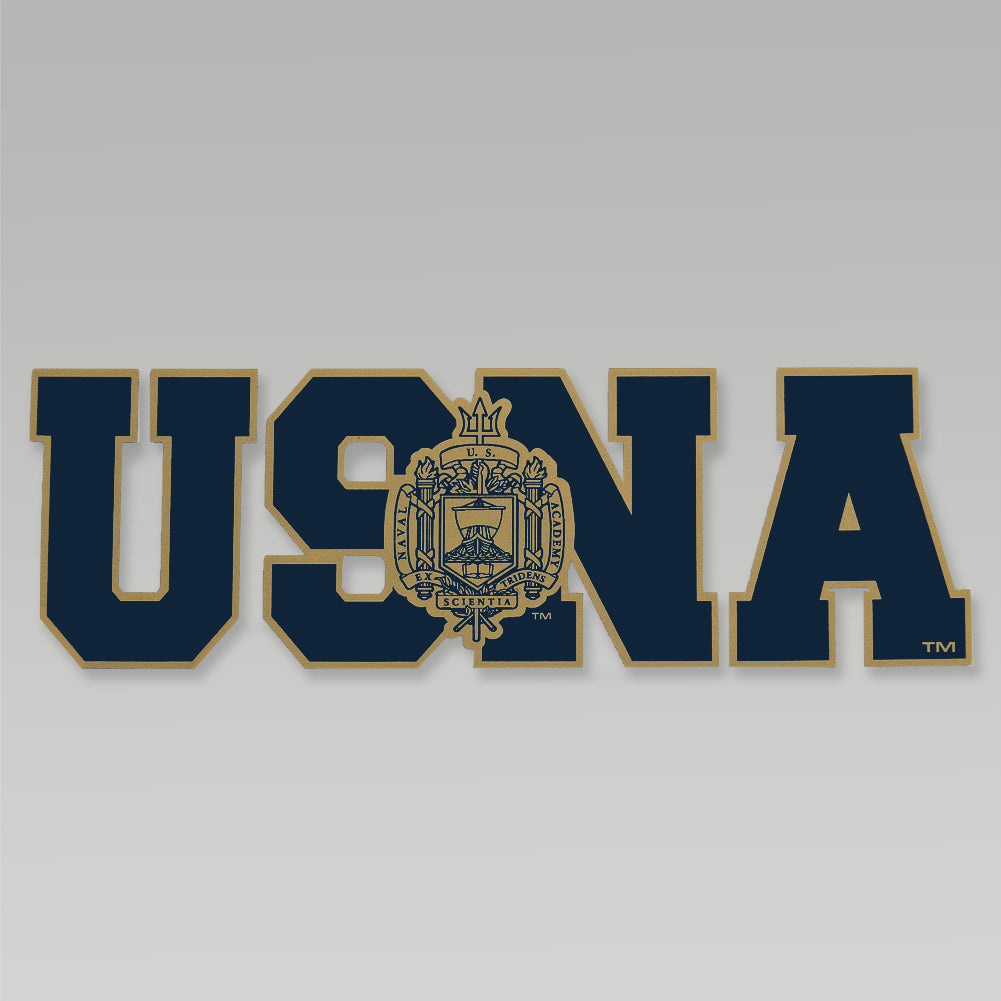 USNA WITH CREST DECAL