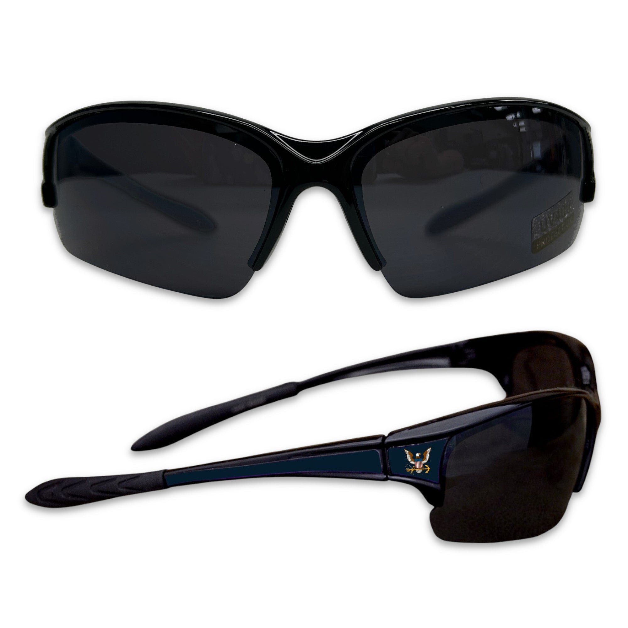 Navy Rimless Sports Elite Sunglasses