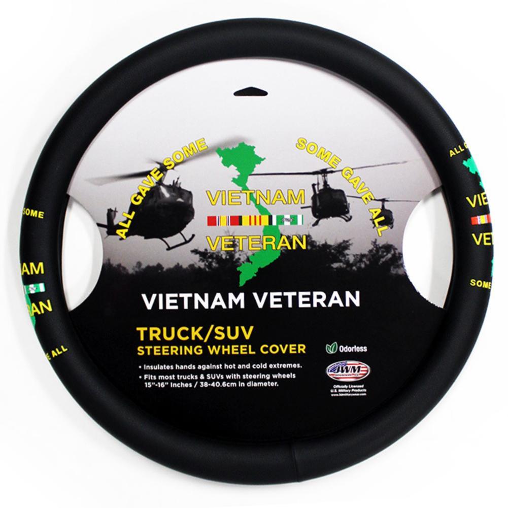 VIETNAM VETERAN TRUCK/SUV STEERING WHEEL COVER 16"