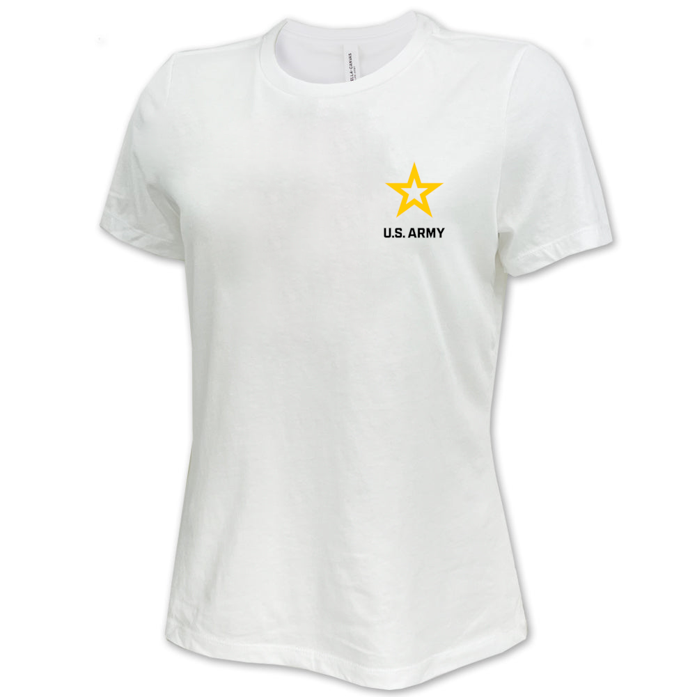 Army Star Ladies Left Chest Logo T-Shirt