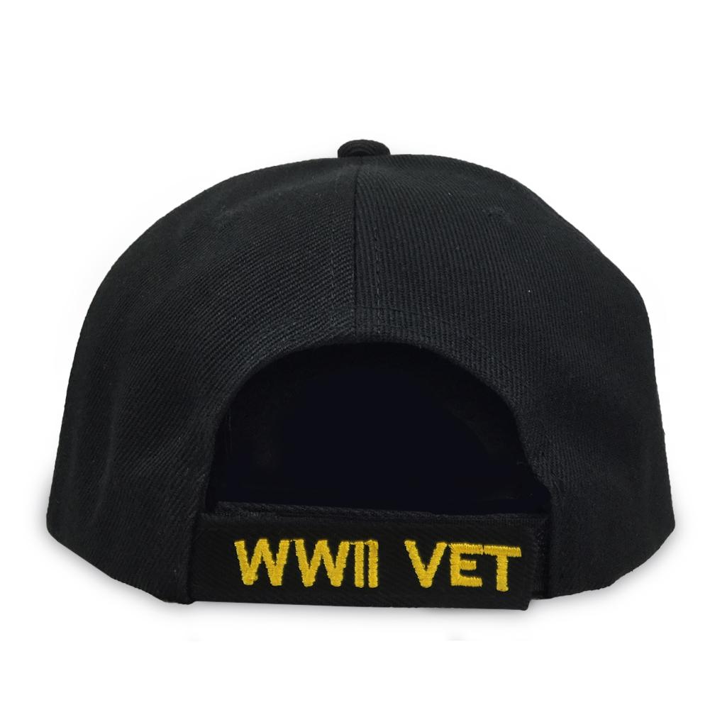 WORLD WAR II VETERAN MEDAL HAT (BLACK) 2