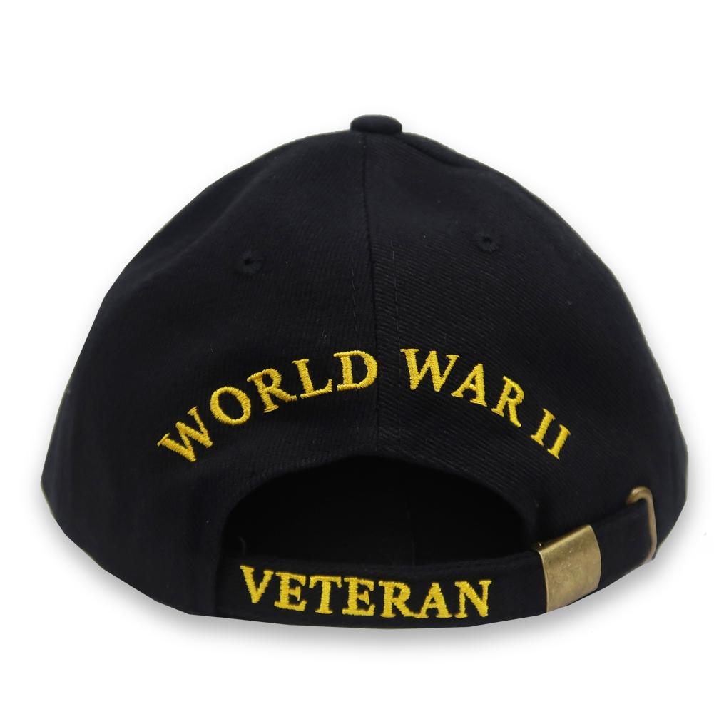 World War II Veteran Proudly Served Hat (Black)